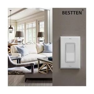 BESTTEN Interruptor de luz de pared decoradora de 3 vías