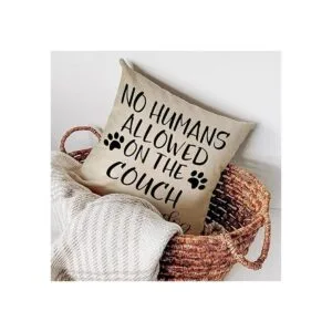 FBCOO No Humans Allowed on The Sofa Funda de almohada