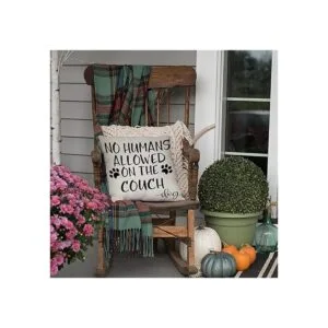 FBCOO No Humans Allowed on The Sofa Funda de almohada