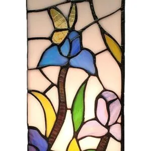 Amora Lighting Tiffany Style Lámpara de mesa Banker Azul_4