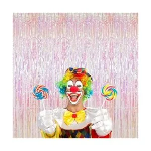 BTSDhome Cortina iridiscente de flecos de papel de_5