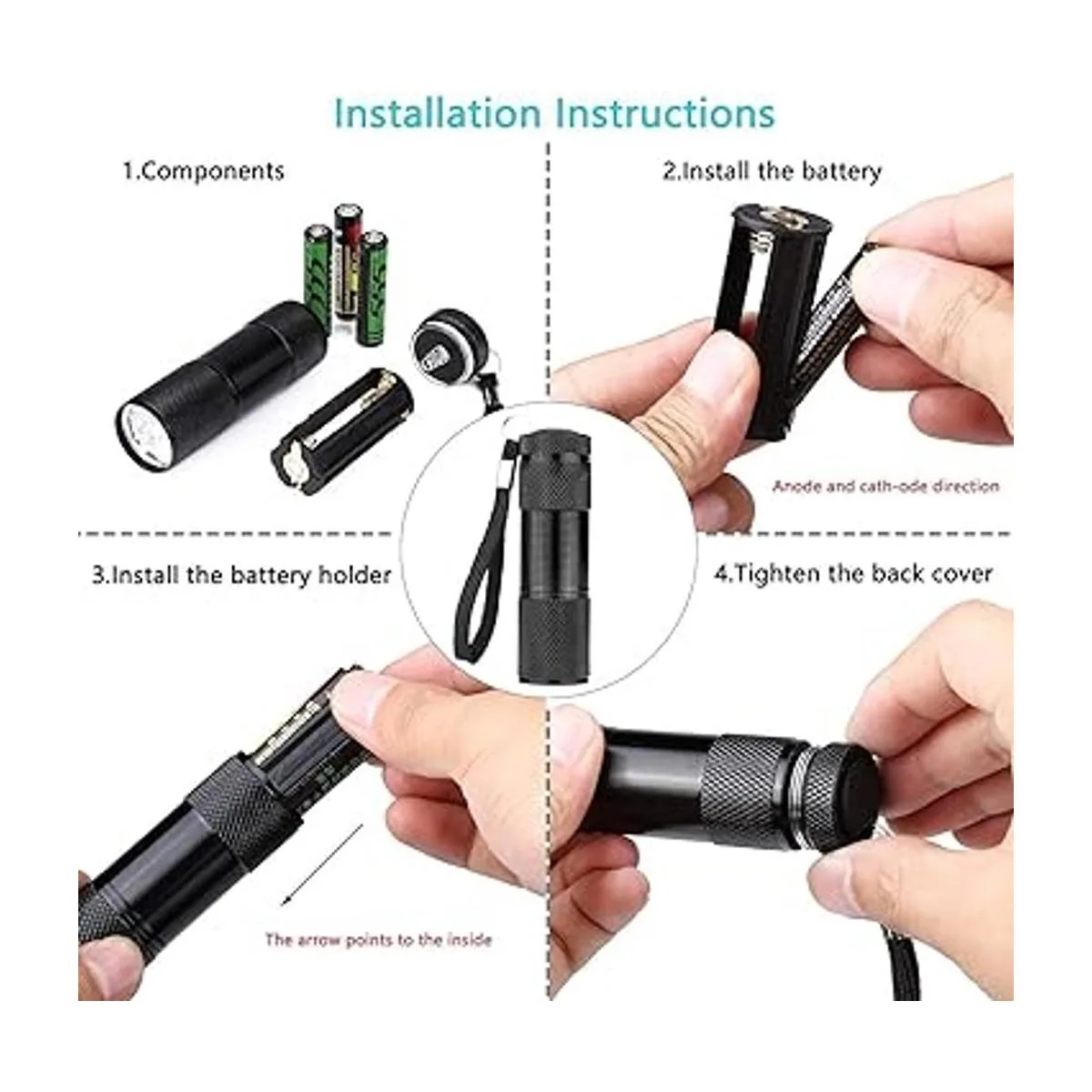 CFIKTE Linterna UV LED luz negra 9 luces LED_4