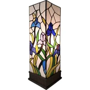 Amora Lighting Tiffany Style Lámpara de mesa Banker Azul_1