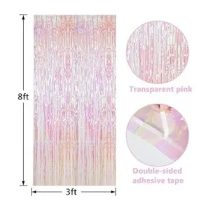 BTSDhome Cortina iridiscente de flecos de papel de_3