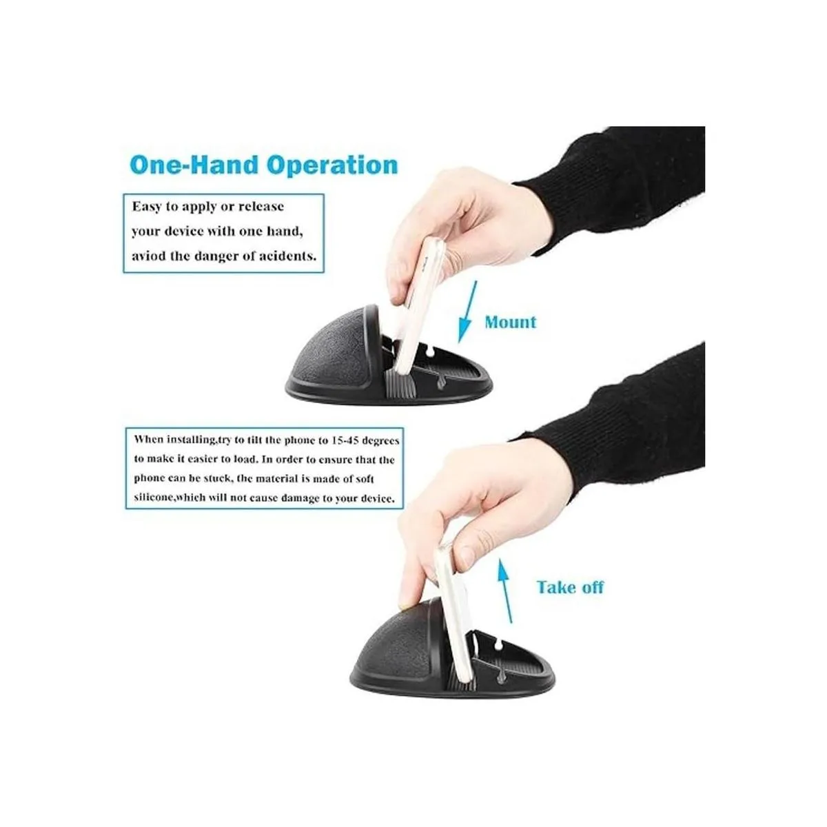 Soporte de teléfono universal de silicona antideslizante_3
