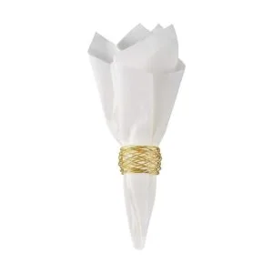 Kaizen Casa Servilletas redondas de malla hecha a mano_3