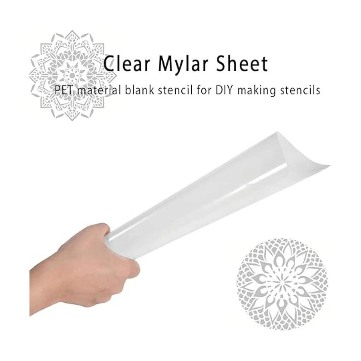 12 plantillas de 7 mil en blanco de Mylar para plantillas