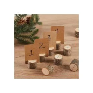 Toncoo Portatarjetas de madera 10 soportes de números de