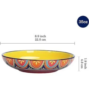 Bico Juego de 4 cuencos de cerámica tunecina de 35 onzas_2