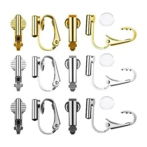 9 pares de aretes con clip componentes convertidores 3_1