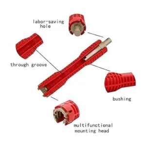 Instalador de grifo y fregadero 8 en 1 llave multiusos