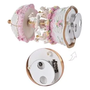 Caja de música Carrusel de luz LED luminosa con cambio de_5