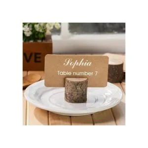 Toncoo Portatarjetas de madera 10 soportes de números de