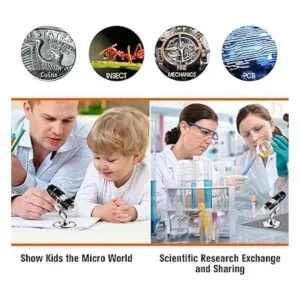 Bysameyee Microscopio digital USB 40X a 1000X cámara_3