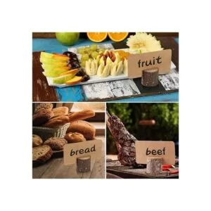 Toncoo Portatarjetas de madera 10 soportes de números de