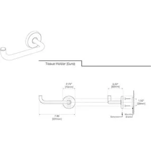 Gatco Desinger II Euro Soporte para papel higiénico_4