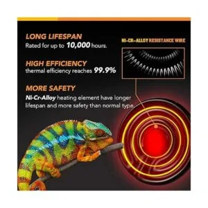 Simple Deluxe 150W Reptile Heat Bulb and 8.5 inch Clamp