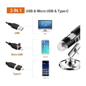 Bysameyee Microscopio digital USB 40X a 1000X cámara_2