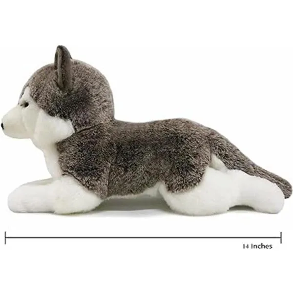 ICE KING BEAR Animal de peluche realista de lobo_3