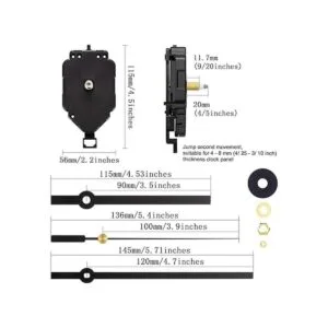 Reloj de péndulo de repuesto de movimiento de eje largo