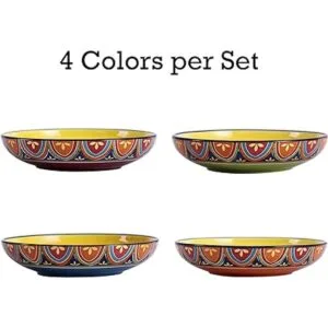 Bico Juego de 4 cuencos de cerámica tunecina de 35 onzas_3