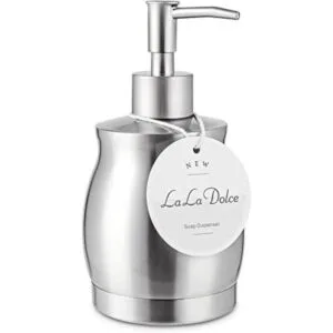 LALA DOLCE Dispensador de jabón para encimera de acero_1