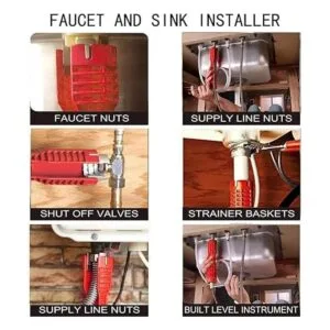 Instalador de grifo y fregadero 8 en 1 llave multiusos