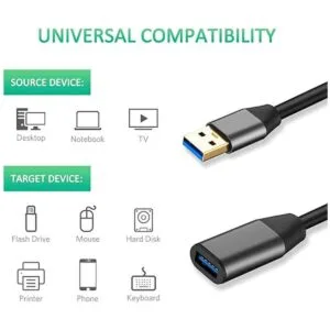 Cable de extensión USB 3.0 de 20 pies XXONE aleación de