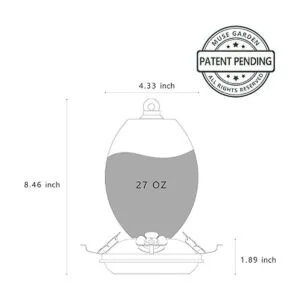 Muse Garden comedero para colibríes para exteriores hecho_6