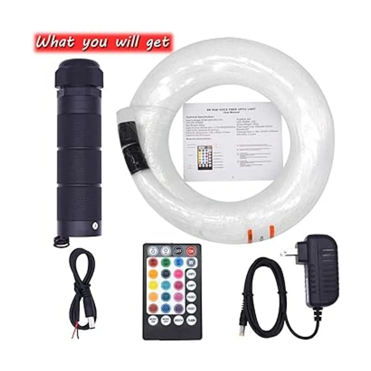 Juego de luces de techo de fibra óptica LED de 6 W_4