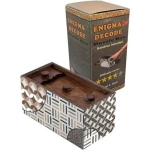 Enigma Decode Caja de rompecabezas secreta Soporte para_1
