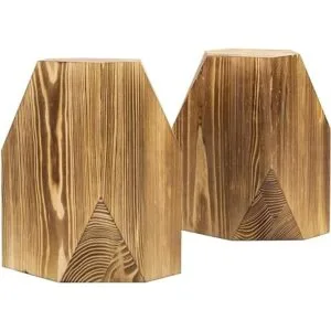MyGift Sujetalibros de madera maciza con estilo_3