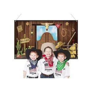 Suministros de fiesta occidental sala de tela grande