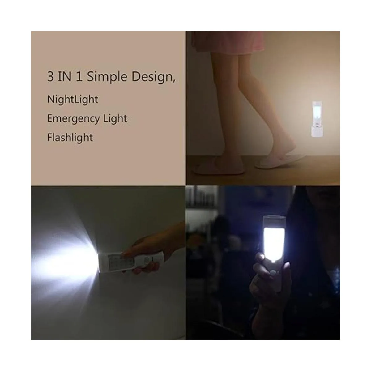 Luz nocturna de pared con sensor de movimiento 4 en 1 luz_4