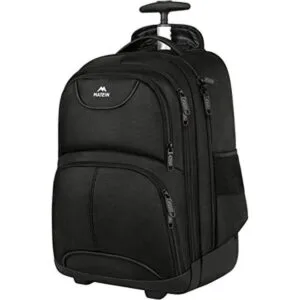 Mochila de viaje Matein impermeable con ruedas Negro_1