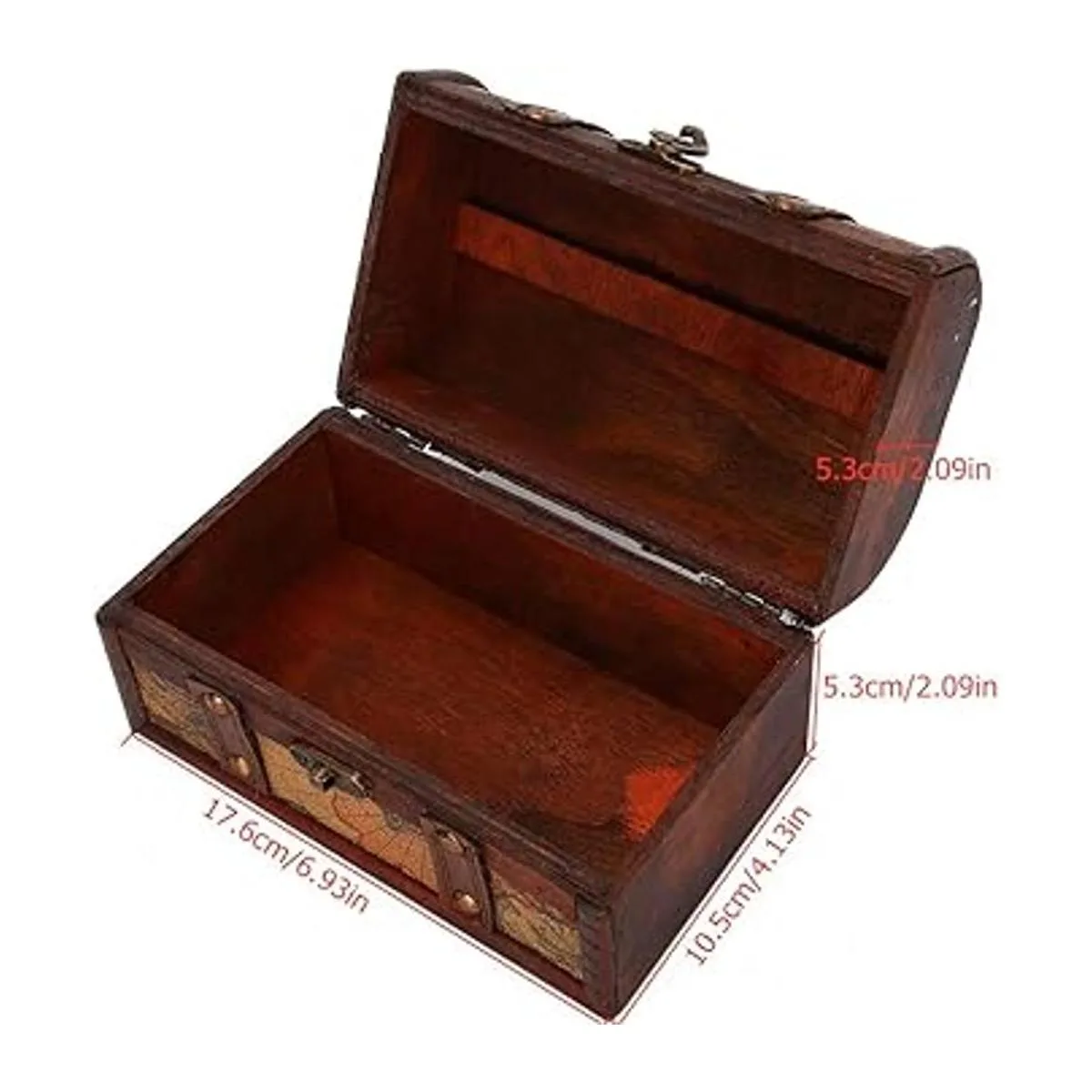 Cofre del tesoro pirata caja de madera decorativa hecha a