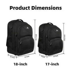 Mochila de viaje Matein impermeable con ruedas Negro_2