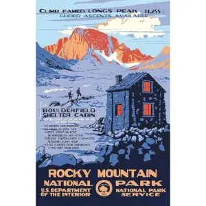 Póster del parque nacional de Rocky Mountain arte de los_2