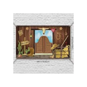 Suministros de fiesta occidental sala de tela grande