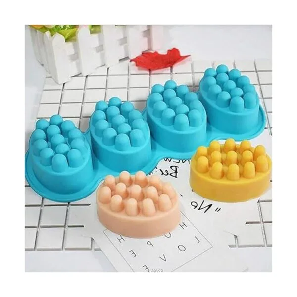 3 moldes de jabón para barra de masaje 4.5 oz 4 cavidades