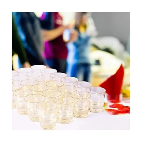 100 vasos de plástico dorado de 9 onzas vasos de plástico_6