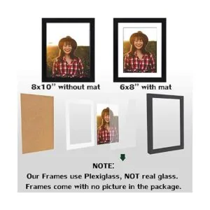 Marcos de fotos negros de 8 x 10 pulgadas madera maciza