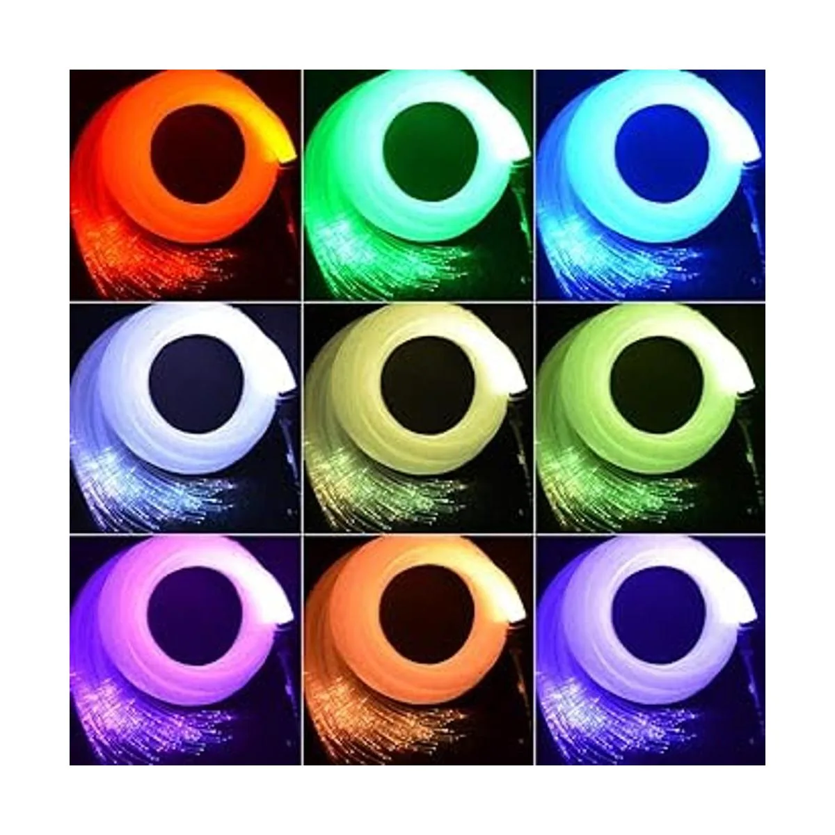 Juego de luces de techo de fibra óptica LED de 6 W_3