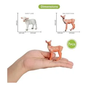 Figuras de animales de lobo VOLNAU 7 piezas de figuras de_5