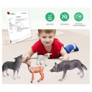 Figuras de animales de lobo VOLNAU 7 piezas de figuras de_2