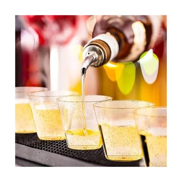 100 vasos de plástico dorado de 9 onzas vasos de plástico_3