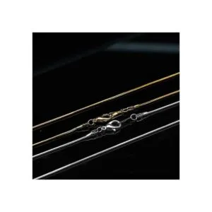 Forise 24 cadenas de serpiente chapadas en oro y plata de_6