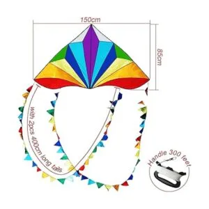 HONBO Cometa Delta grande para niños y adultos cometa_6