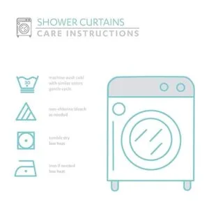 Lush Decor Cortina de ducha de flores llorosas azules y_5