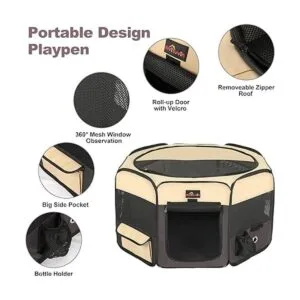 Aivituvin Parque de juegos portátil para perros pequeños y_4